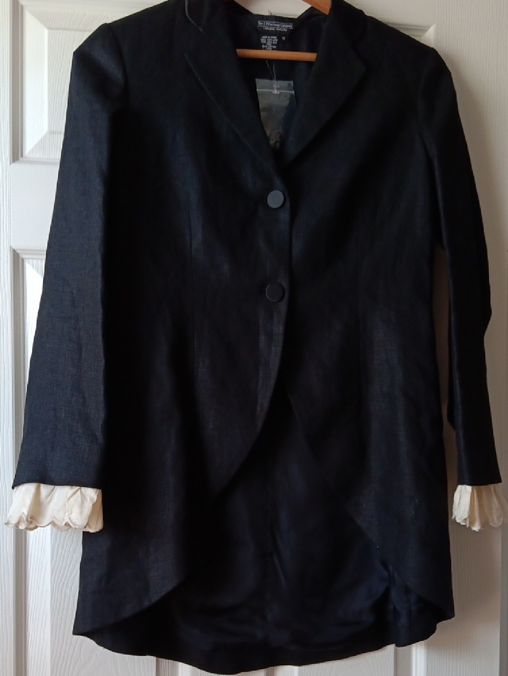 RARE FIND! J.PETERMAN TUXEDO STYLE LINEN JACKET..SIZE 10..NEW!!